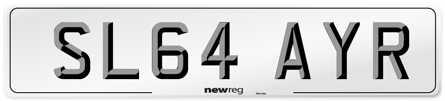 SL64 AYR Number Plate from New Reg